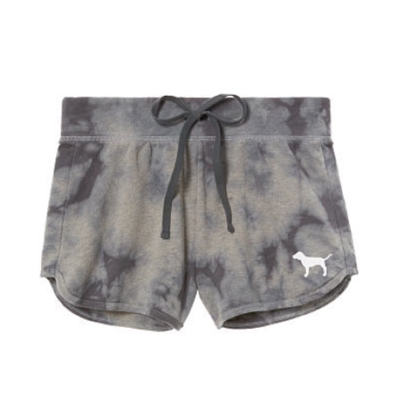 PINK Victoria's Secret Pants - NIP VS PINK GREY TIE-DIE SHORTS